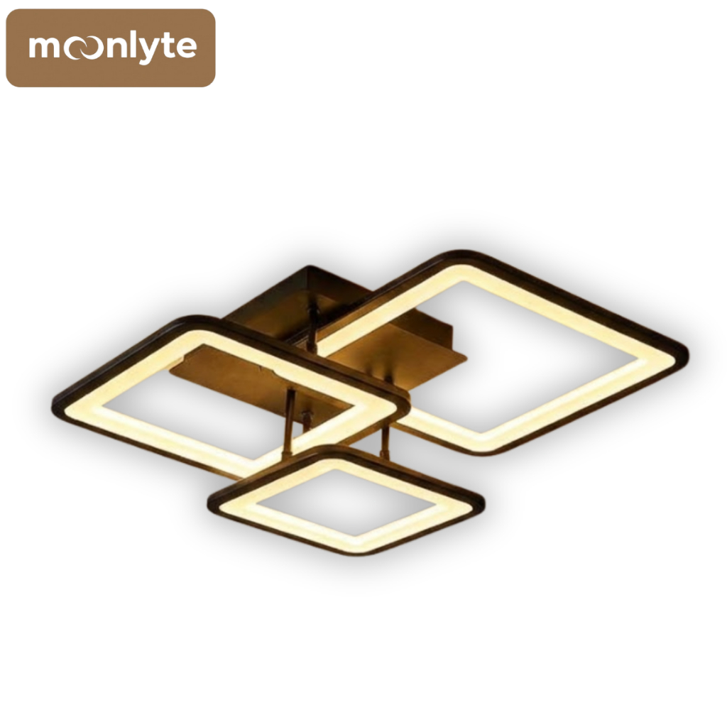 Moonlyte Modern LED Ceiling Light Tricolor Minimalist Square Ceiling ...
