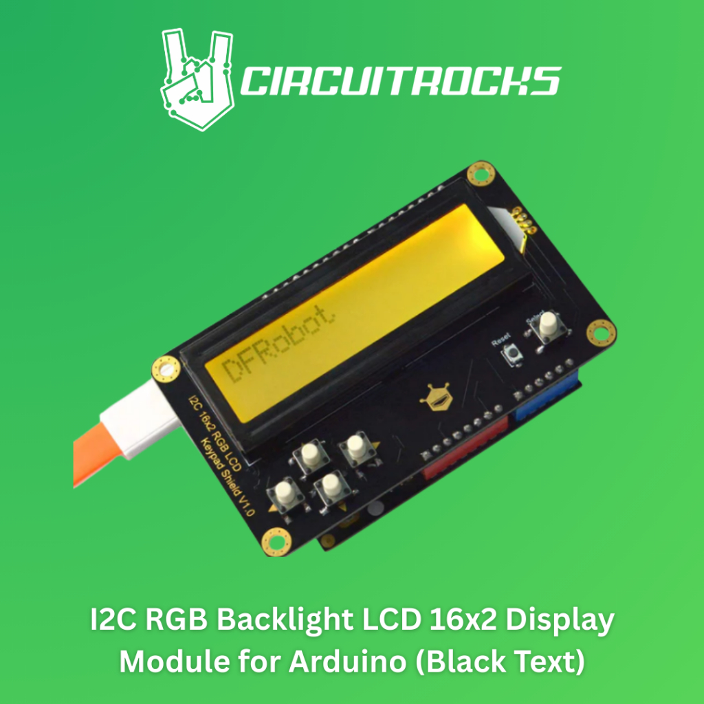 I2C RGB Backlight LCD 16x2 Display Module for Arduino (Black Text ...
