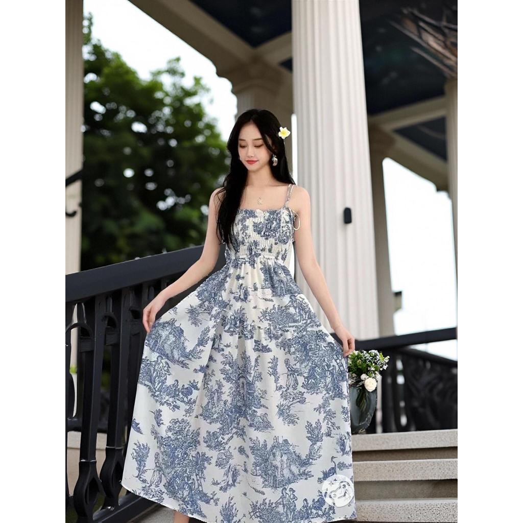 sachin and babi light blue dress korean Summer purple fairy dress for women violet plus size long sexy  floral cocktail dress formal S