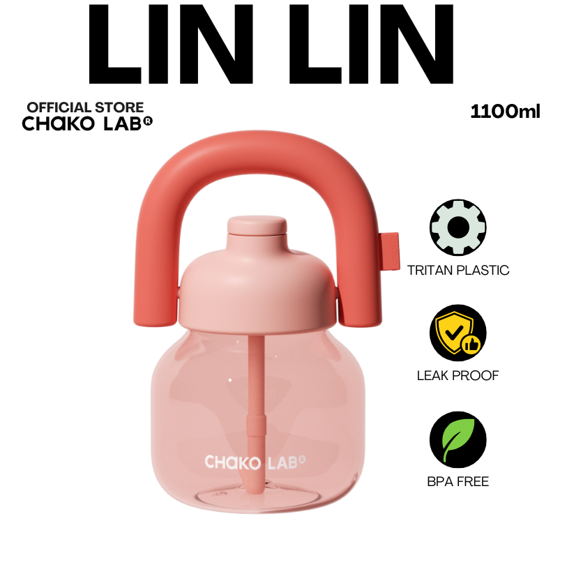 Chako Lab Lin Lin 1150ml Tritan Plastic Beverage Bottle Tumbler Flask ...