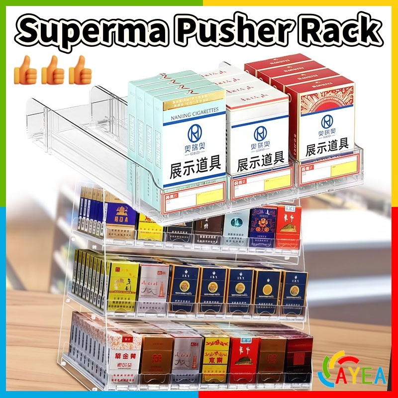 3PCS Supermarket Pusher Automatic Plastic Integrated Rack Convenience ...
