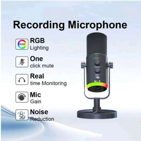 100% Original YU7 RGB LIGHT Condenser Microphone Kit With V8 ...