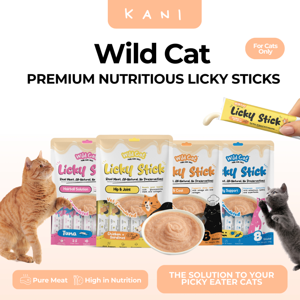 Wild Cat Functional Cat Treats Licky Sticks Cat Licky Treats ...