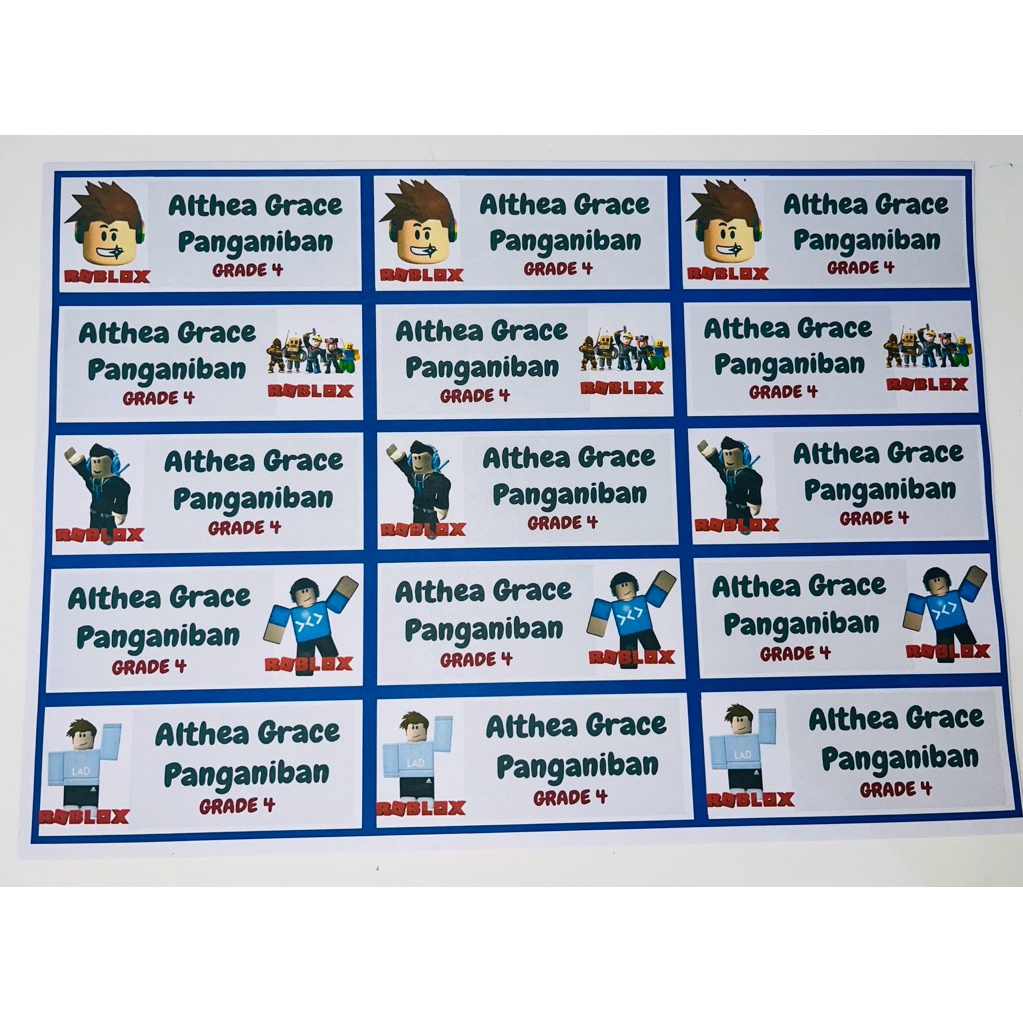 Subject Sticker Label Rob Lox Back to School 15 pcs | Shopee Philippines