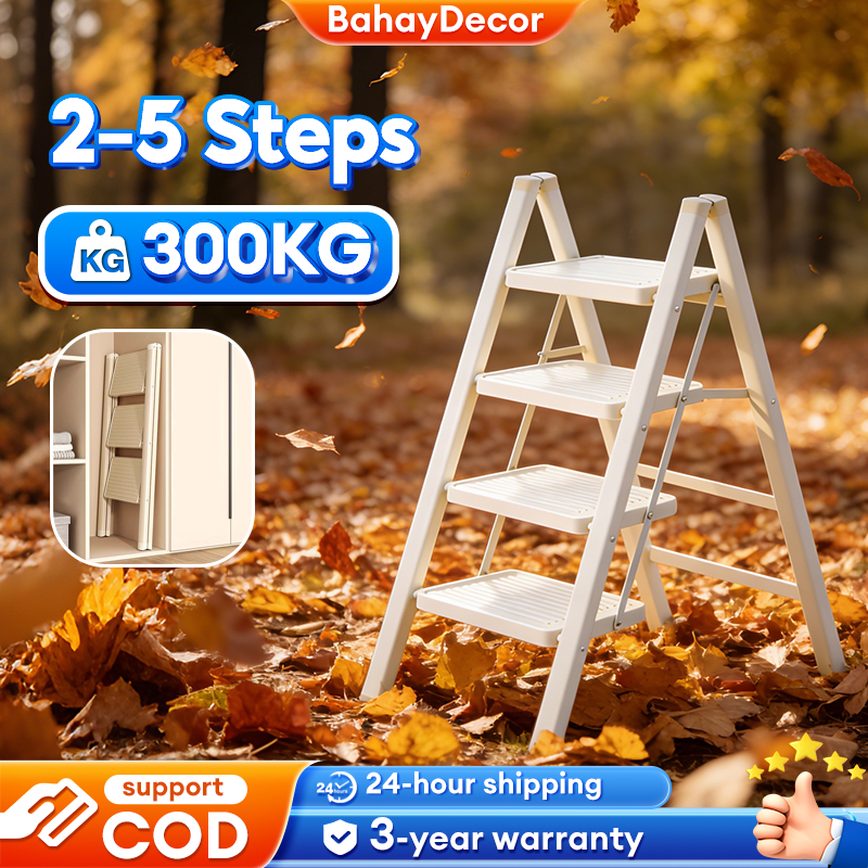 Ladder Foldable Aluminum 2/3/4/5 Steps Portable Multi-Functional Anti ...