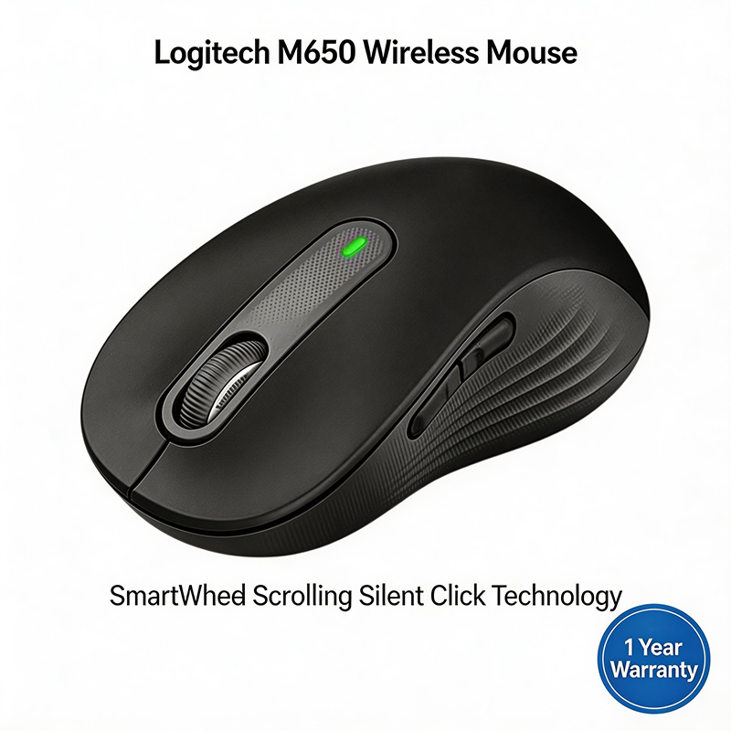 Logitech M650 Wireless Mouse SmartWheel Silent Click Precision Control ...
