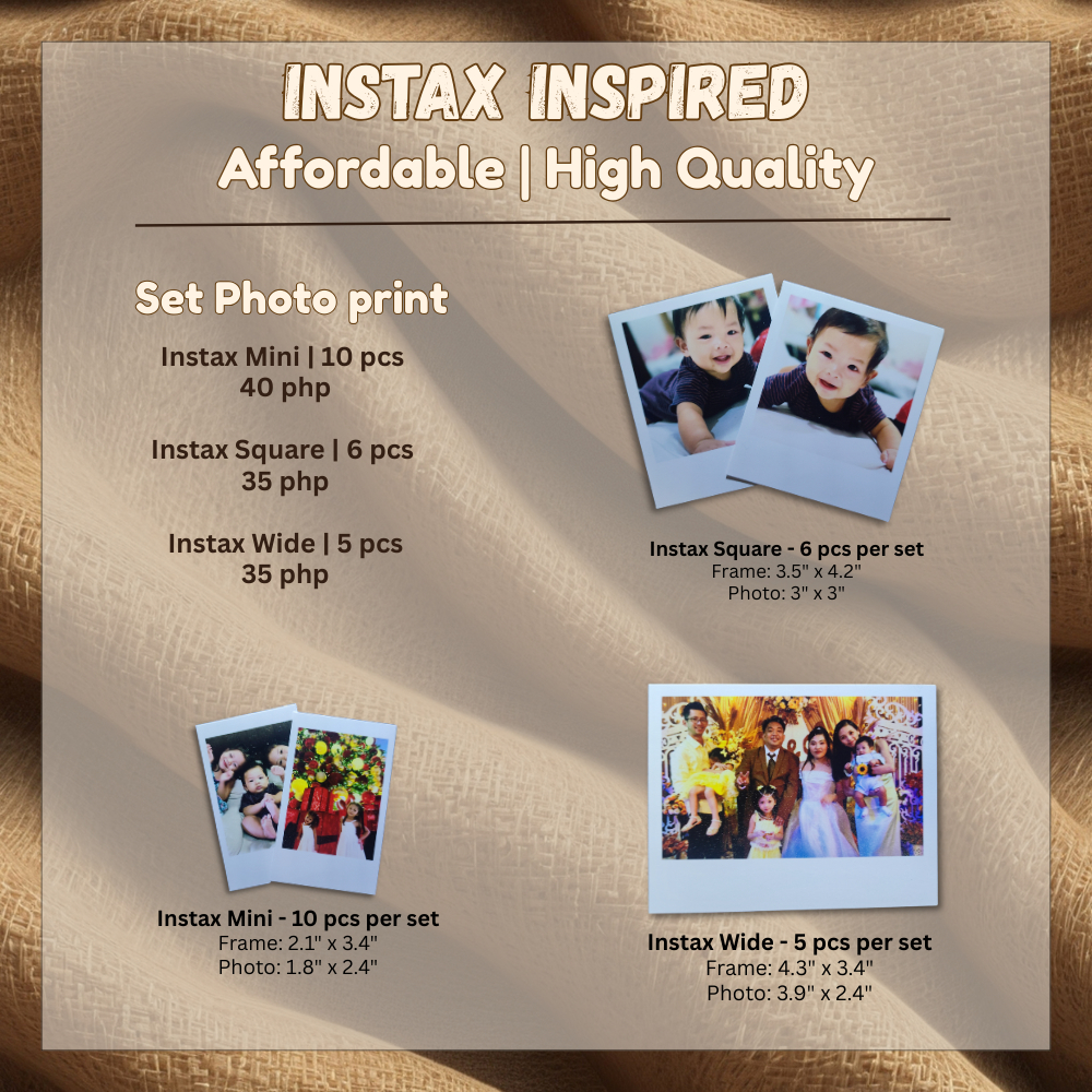 Instax Inspired Photo Printing Services - Mini/Square/Wide | 260gsm ...
