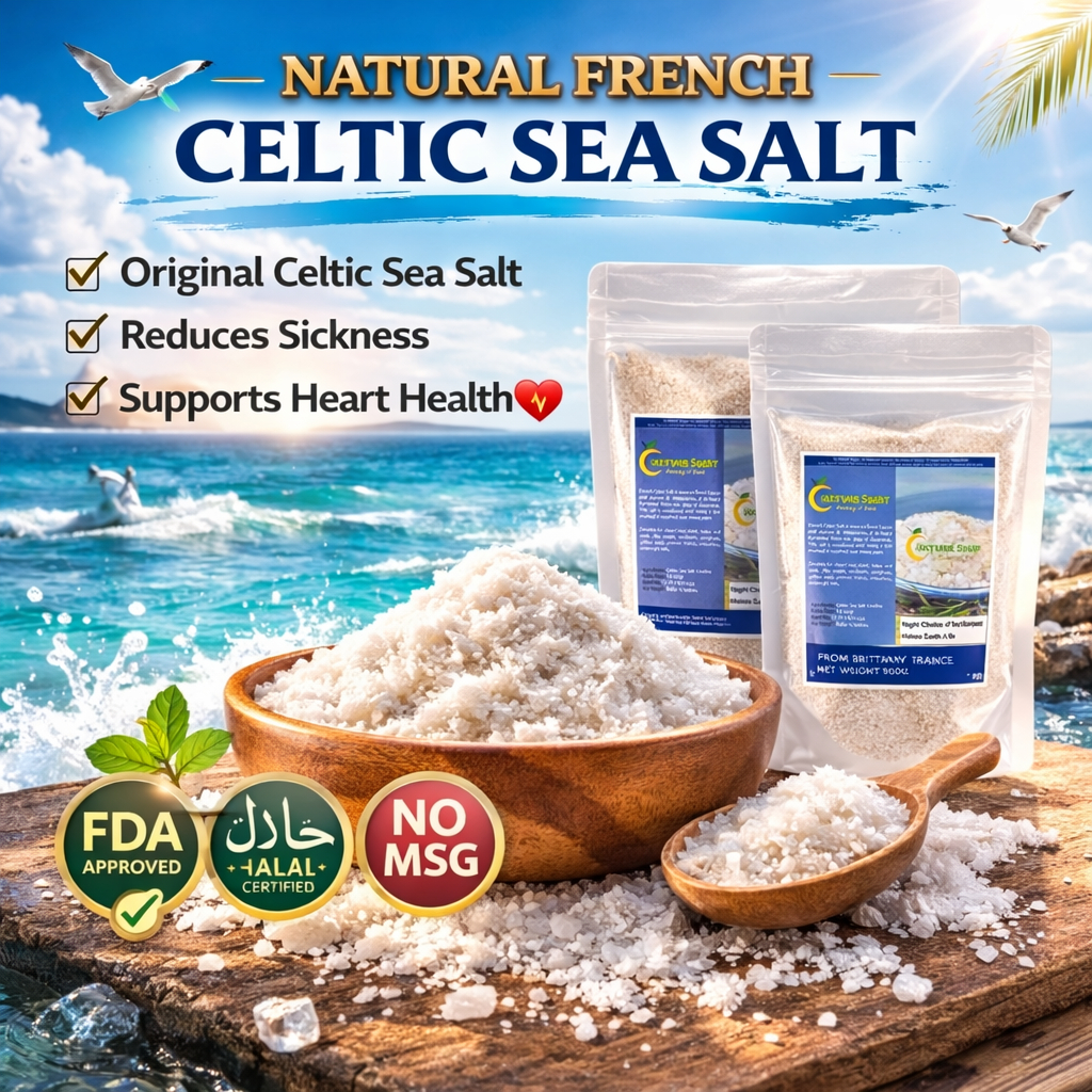 Buy 1 Get 1 French Celtic Fine Sea Salt 1KG Natural Premium Additive ...