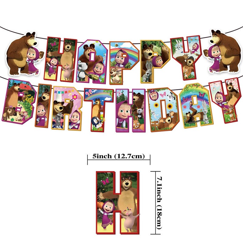 Shop masha and the bear birthday theme for Sale on Shopee Philippines
