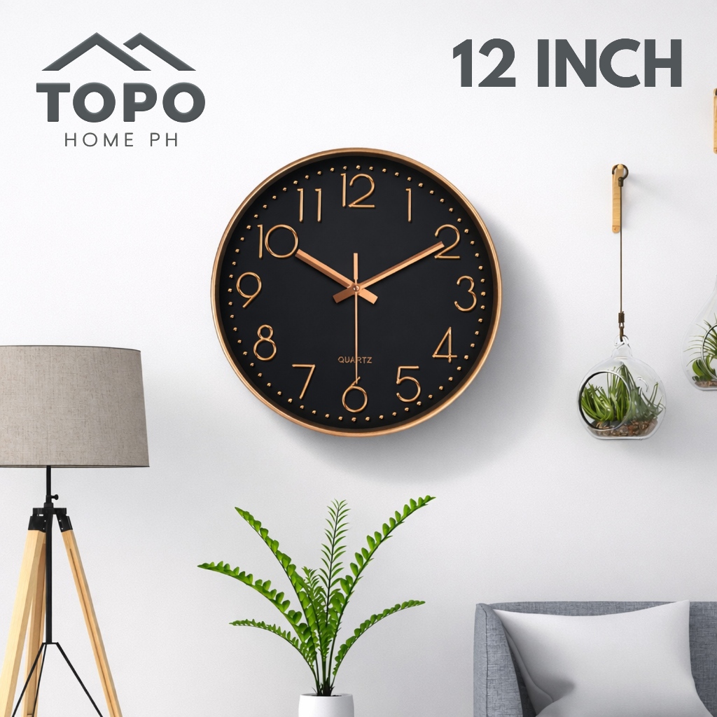 TOPO HOME PH 12inches Quartz WallClock Office Living Bedroom Christmas ...