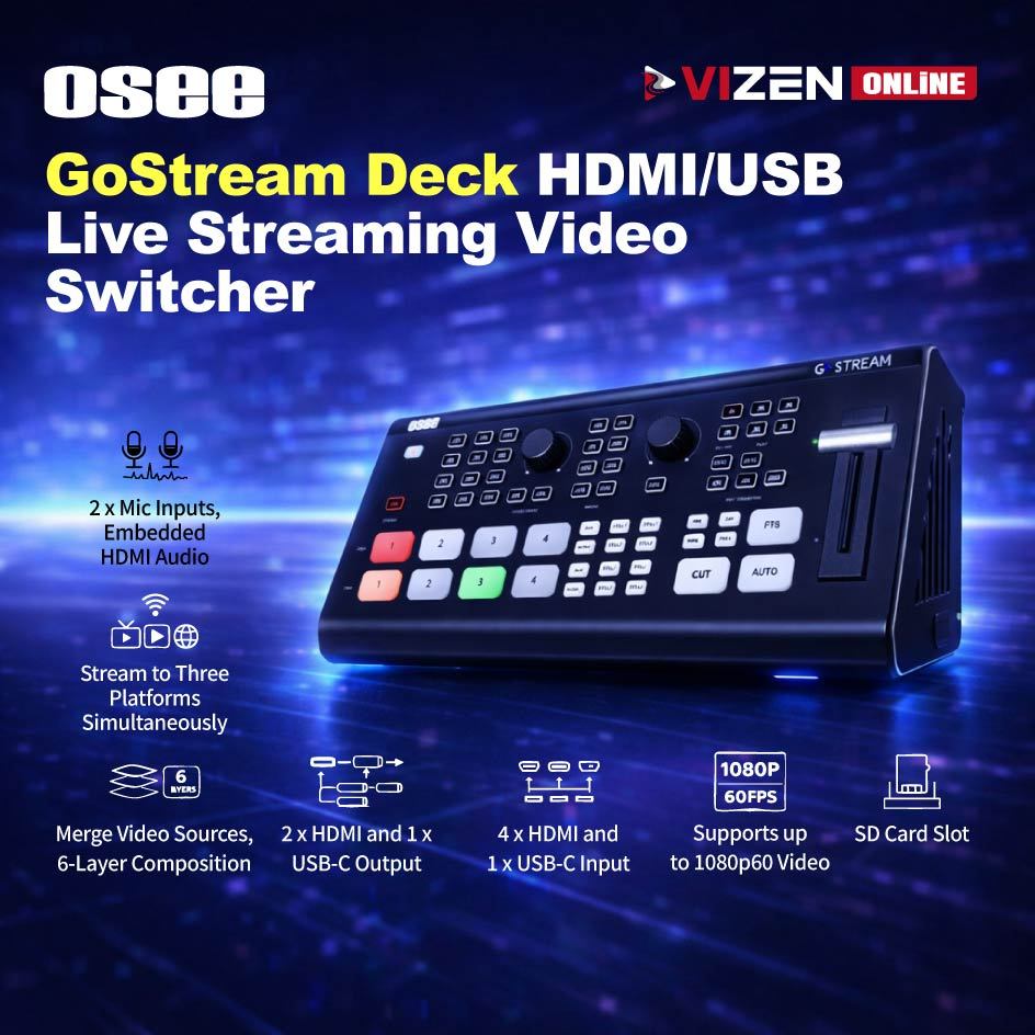 OSEE GoStream Deck HDMI/USB Live Streaming Video Switcher Kit | Shopee ...
