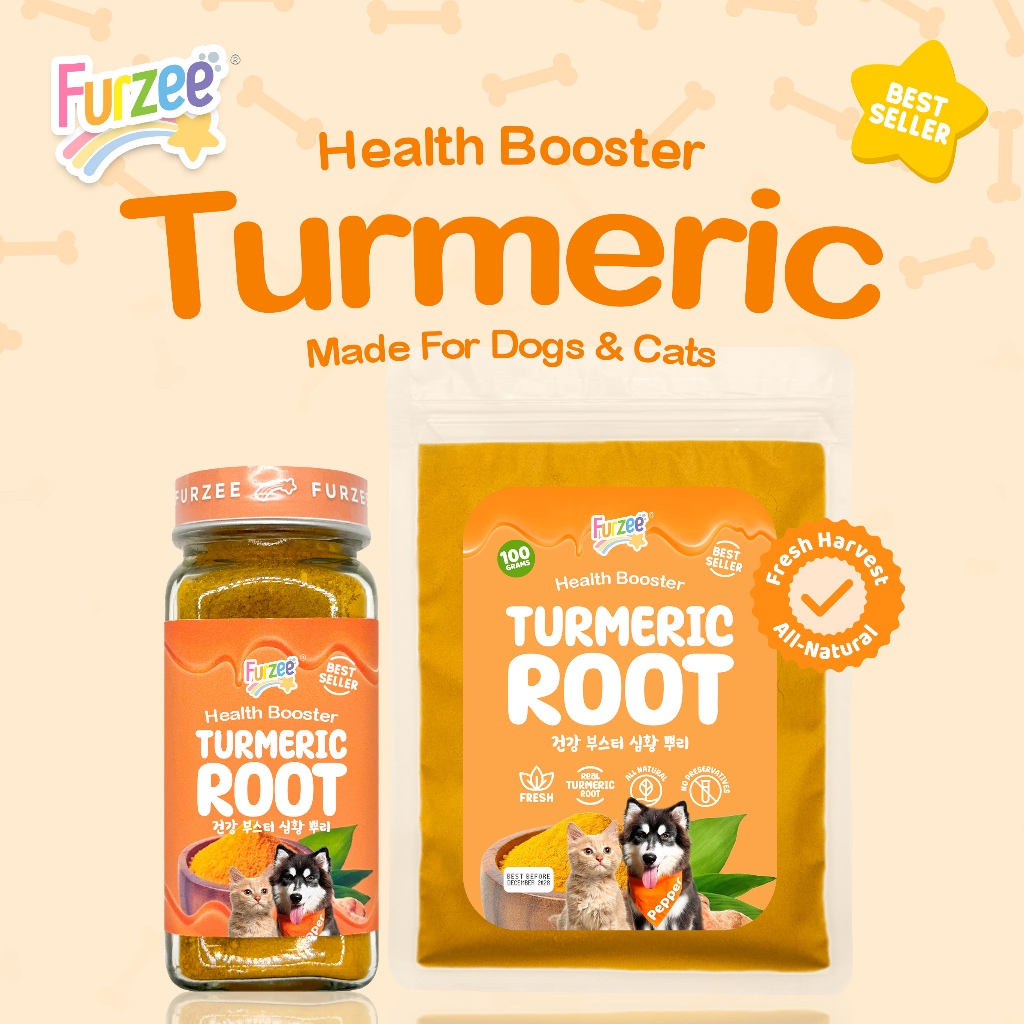 Furzee Turmeric Health Booster for Dogs and Cats - All-Natural Food ...
