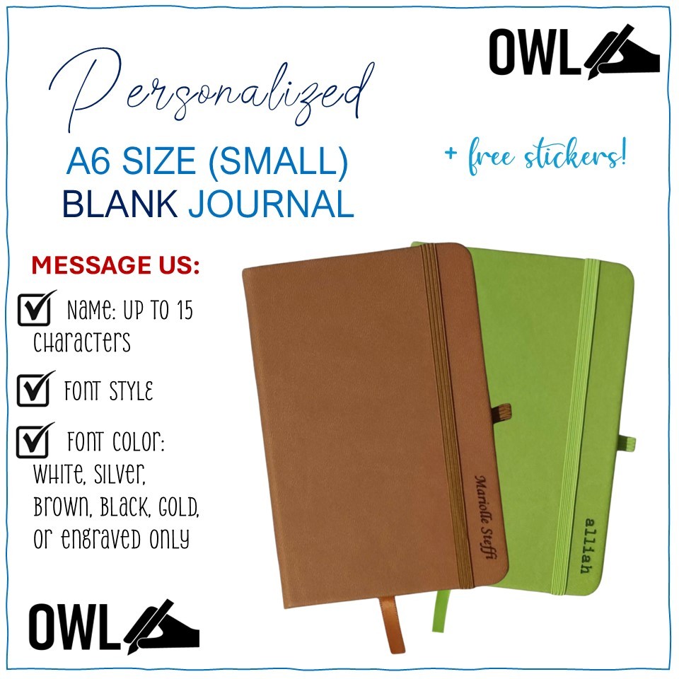 Owl A6 BLANK Small Mini Personalized Pocket Journals Paper Notes With ...