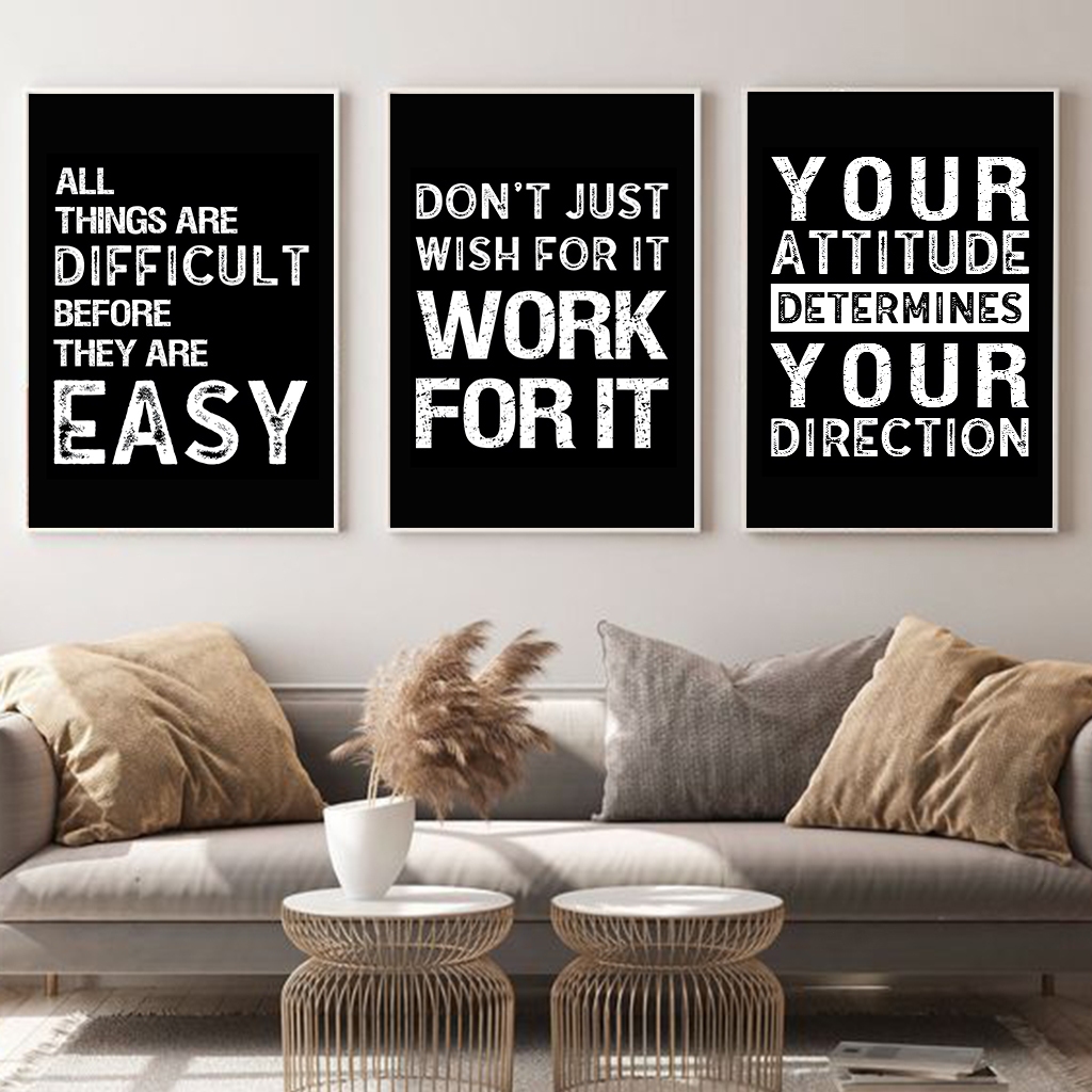Wall Decor Inspirational Quotes Attitude Determines Your Direction ...