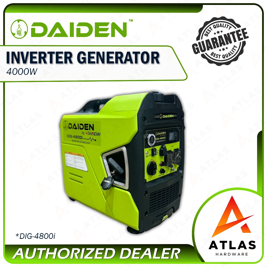 Daiden Gasoline Silent Inverter Generator 4000W | DIG-4800i | Shopee ...