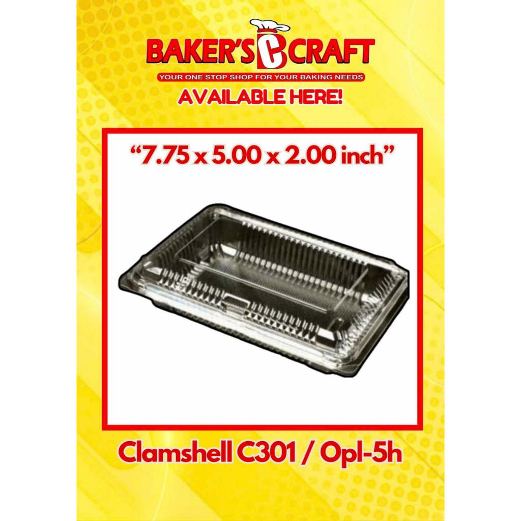 GO-5H / OPL 5H CLAMSHELL CONTAINER 50PCS / PACK is a rectangular, clear ...