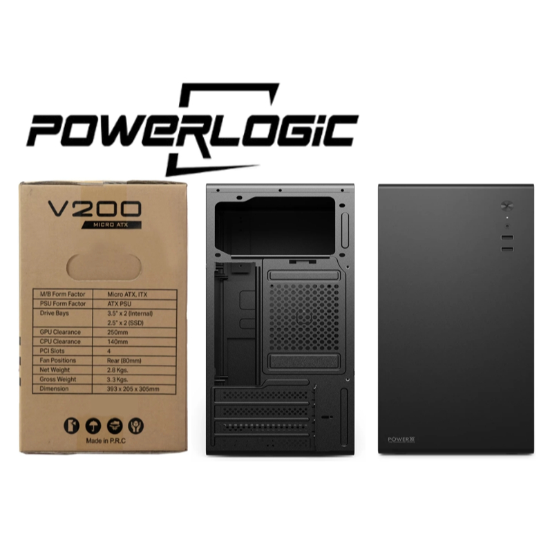 POWERLOGIC V200 Micro ATX/ITX Casing with 700W PSU | Shopee Philippines