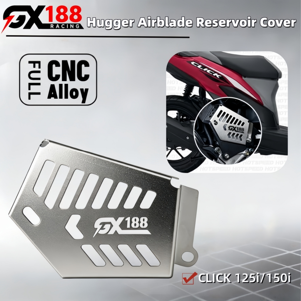 GX188 Hugger Airblade Reservoir Cover For Honda Click 125i/150i Full ...