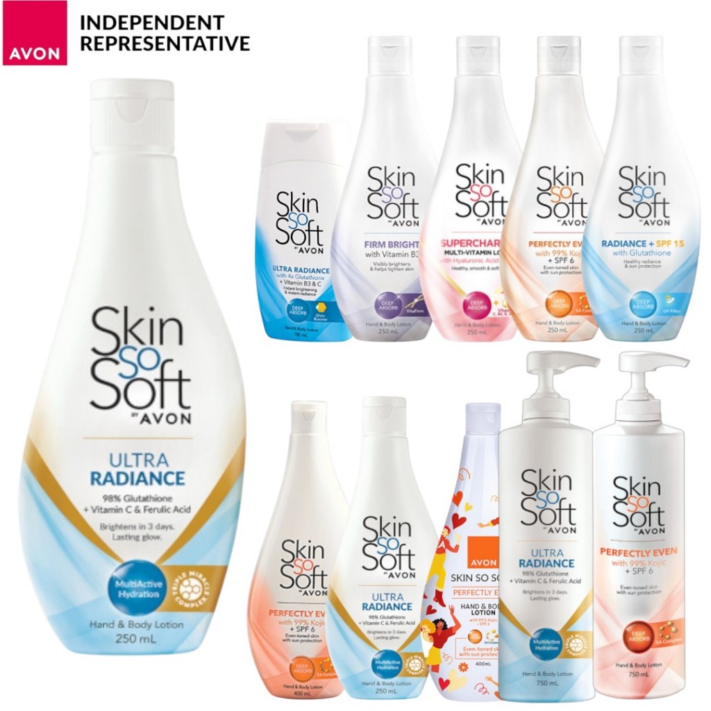 does glutathione serum lighten skin AVON SKIN SO SOFT RADIANCE W/ GLUTATHIONE SPF15 250ml LOTION main image 0