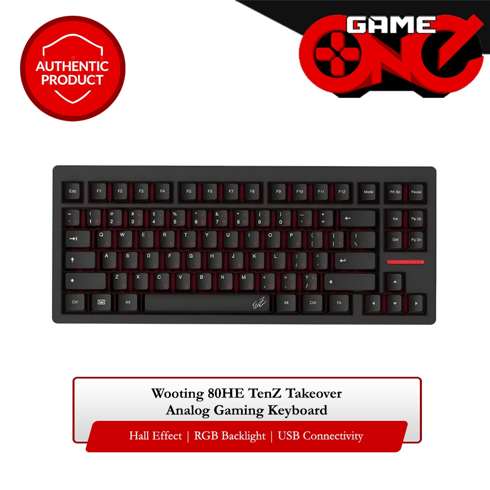 Wooting 80HE TenZ Takeover Analog RGB Hotswappable Gaming Keyboard ...