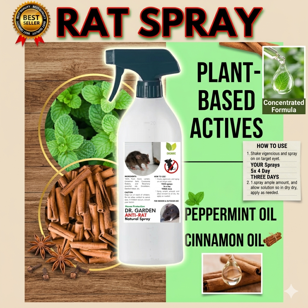 Dr Garden ANTI RAT Spray CAR ENGINE SAFE ,Mint Scent, Repelling Rat ...