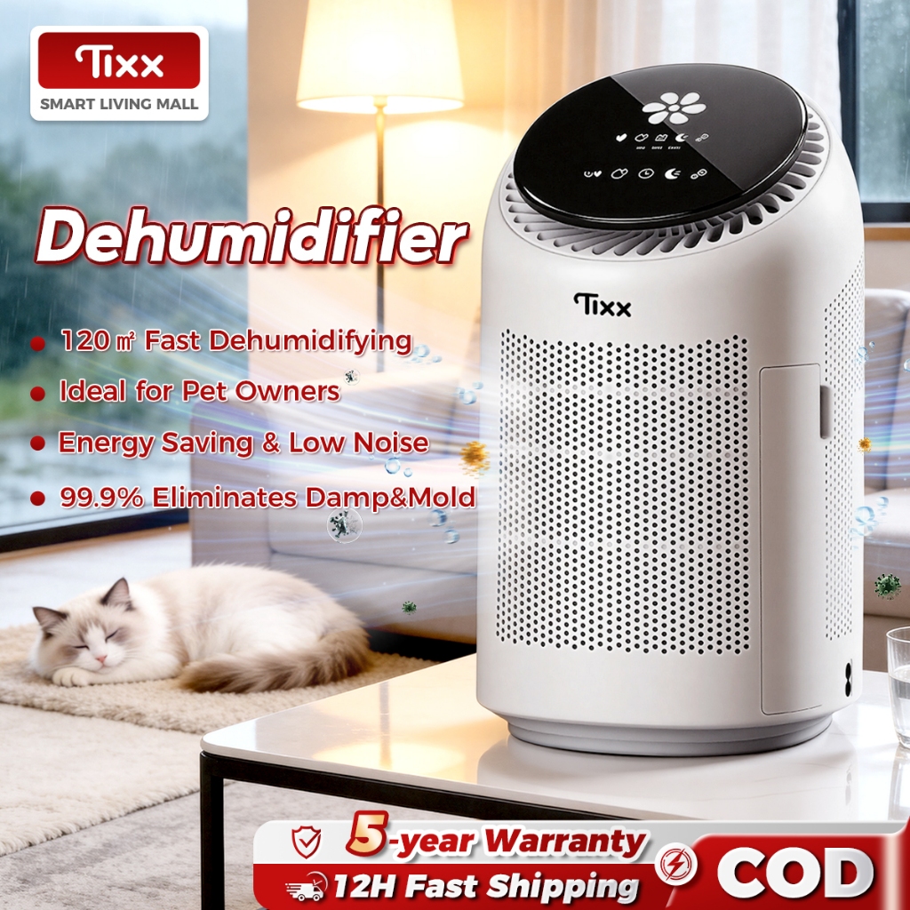 Tixx 2IN1 Dehumidifier & Air Purifier Professional 1000mL/D HEPA Filter ...