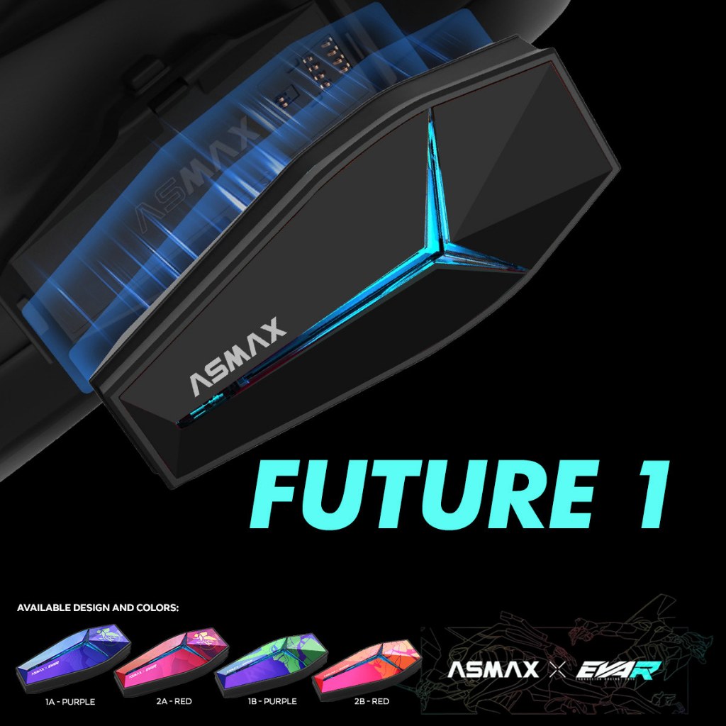 ASMAX Future 1 Bluetooth Helmet Intercom – EVA R Mesh | 10 Riders, Up ...