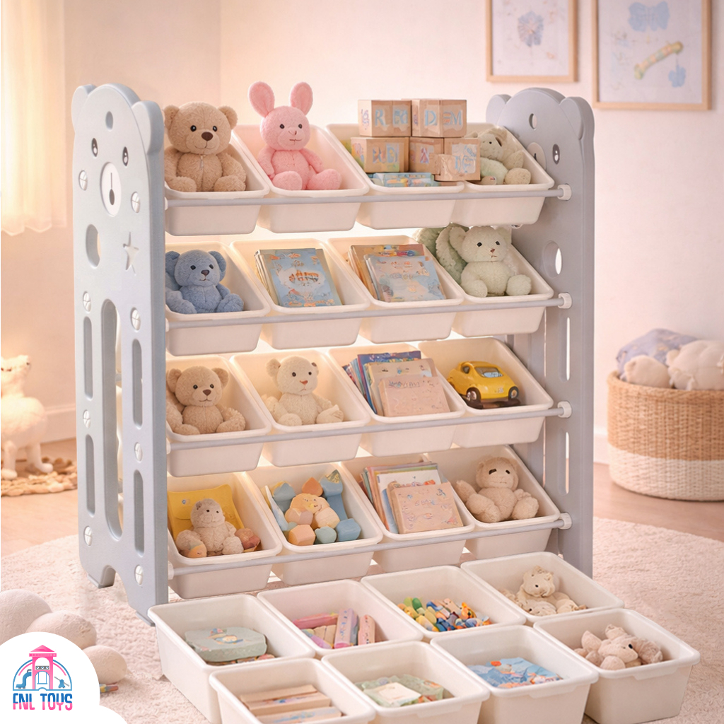 FNL TOYS 4 layer Toys storage rack for kids toy shelves toy organizer ...