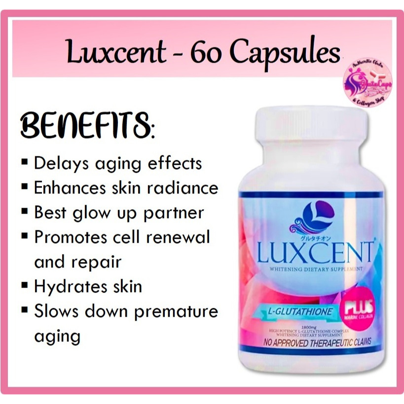 l glutathione 1800mg BUY 1 TAKE 1 PROMO] Luxcent Glutathione 1800mg Whitening Supplement 60  Capsules