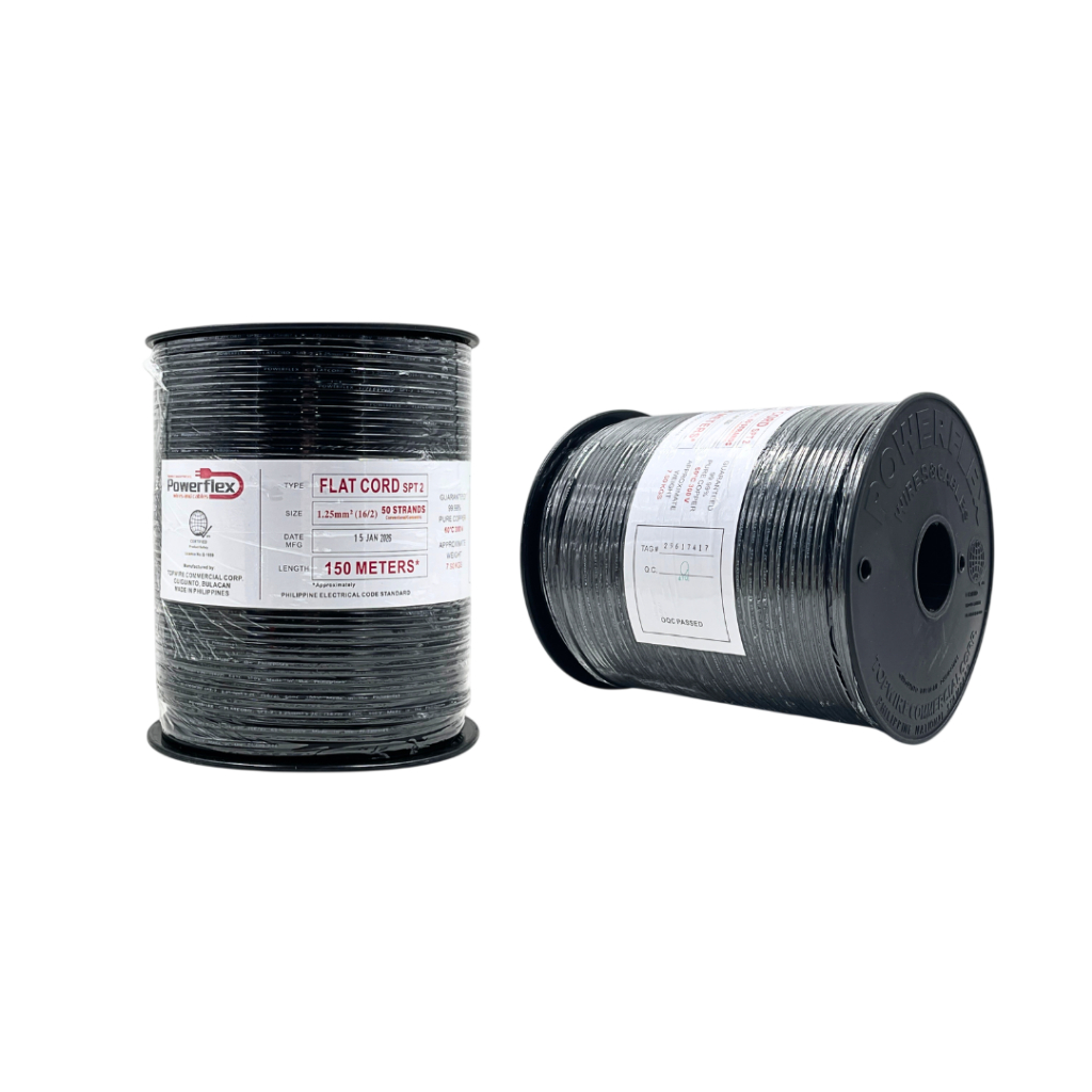 PF Flat Cord 150 Meters Electrical Wire – SPT1/SPT2 Flat Cable 16/2 (1 ...