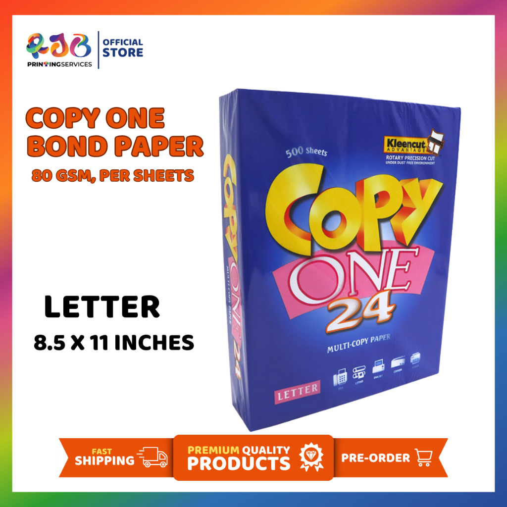 Copy One Paper 80 GSM Ultra White | Short A4 Long | 50 & 100 Sheets ...