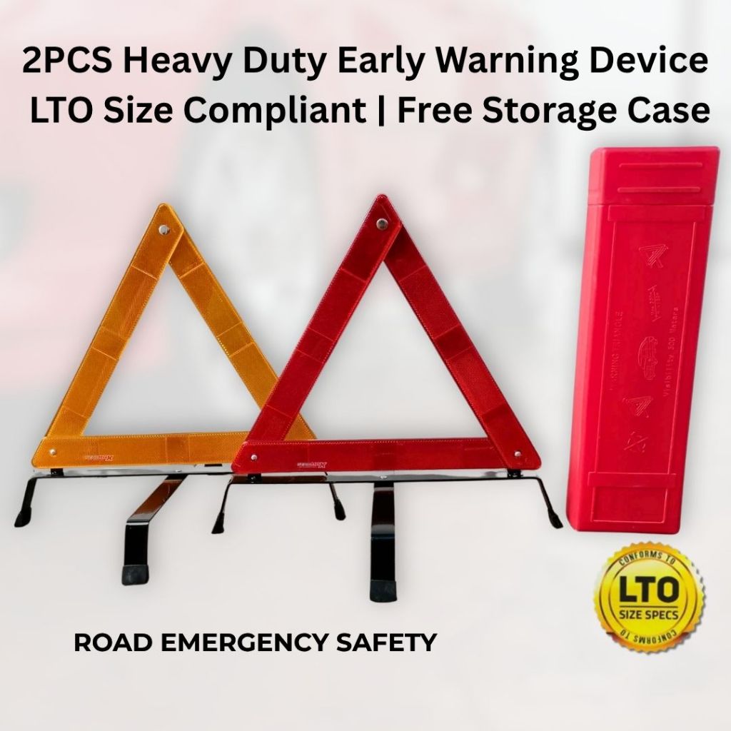 Early Warning Device Triangle 2PCS | Heavy Duty Reflective Car ...