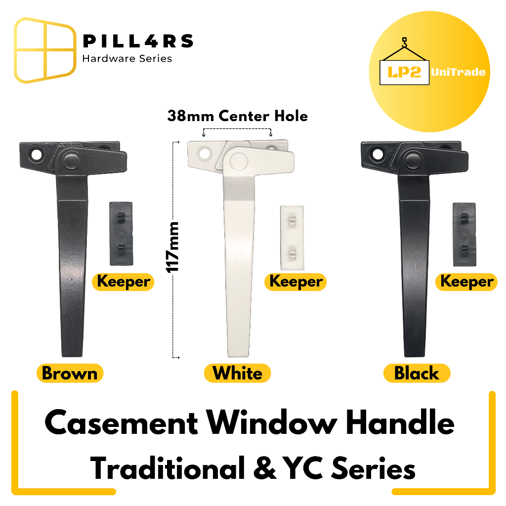 Cam Handle for Aluminum Window | Casement / Awning Lock with Keeper ...