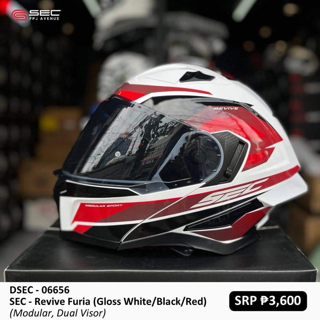 SEC Helmet - Revive (Modular Dual Visor) | Shopee Philippines