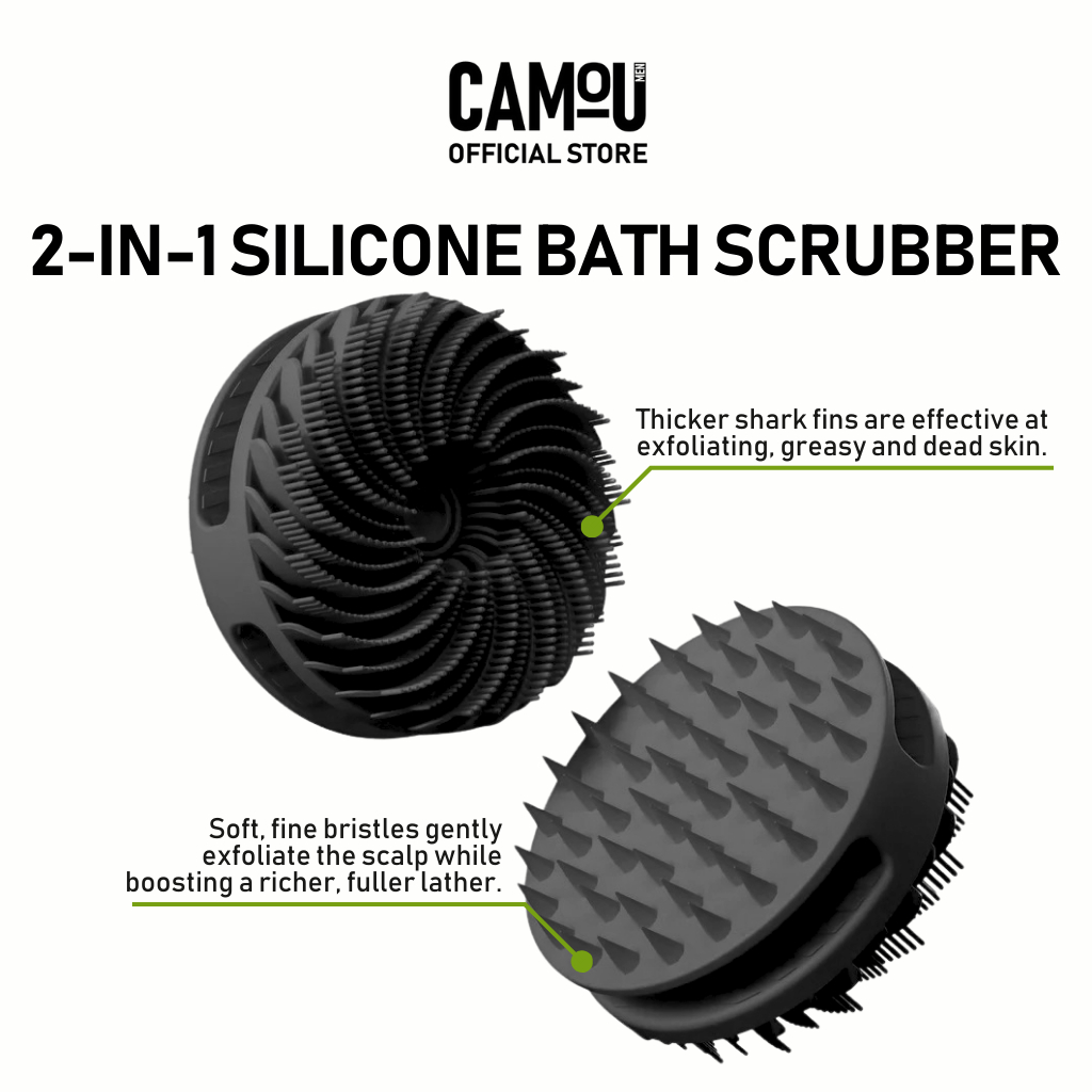 Camou 2-in-1 Silicone Bath Scrubber | Shopee Philippines