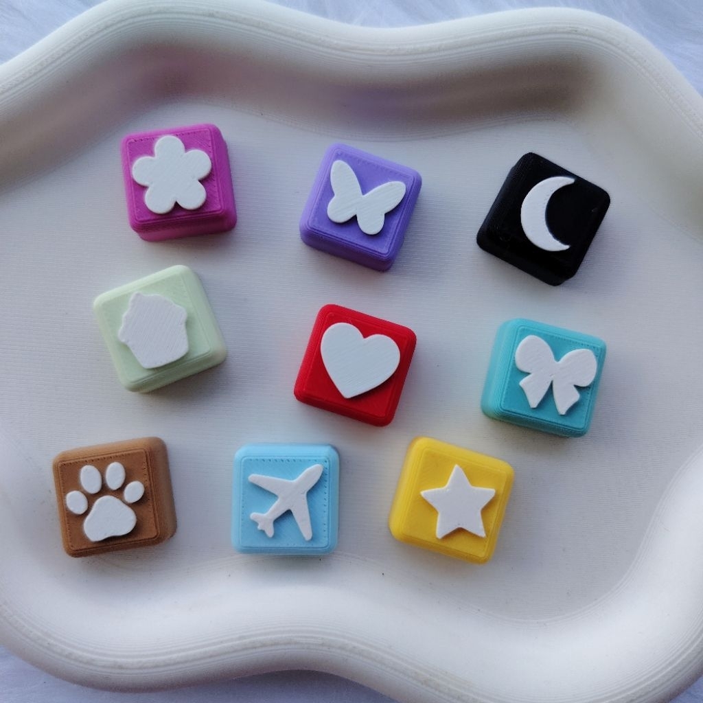 A-Z & Icons KEYCAPS ONLY for Fidget Clicker 3D Printed | Shopee Philippines