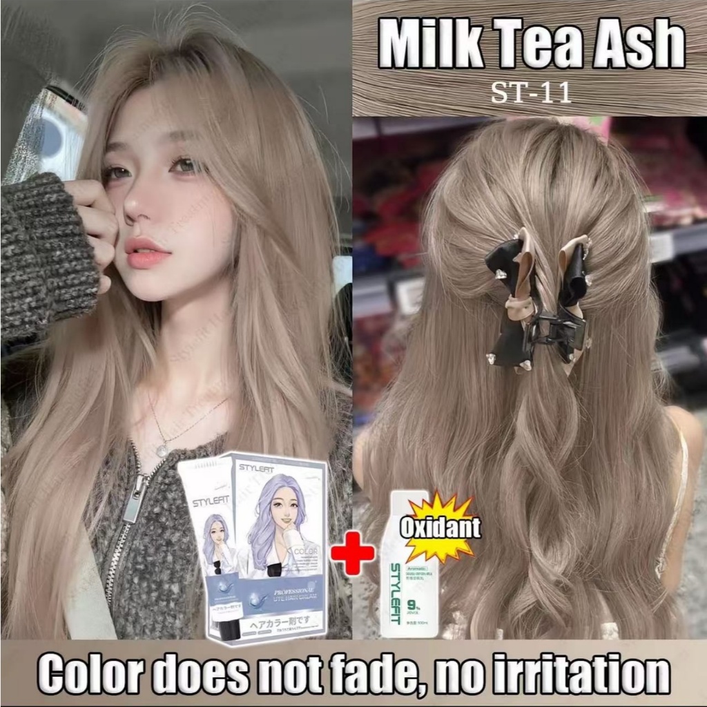 Milk Tea Ash Hair Color, Cool & Creamy Shades | Shopee PH