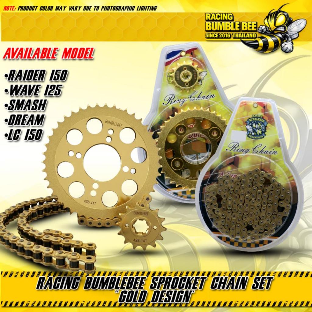 Chain Set Sniper 150 super gold 2in1 chain and sprocket set RBB ...