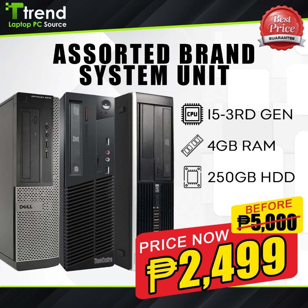 ASSORTED BRAND/MODEL Slim Type I5 3rdgen Desktop PC CPU Computer ...