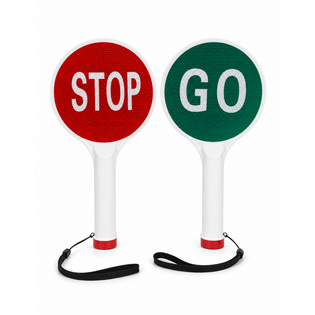 stop & go signal warning traffic sign Handheld Stop Go command sign for ...