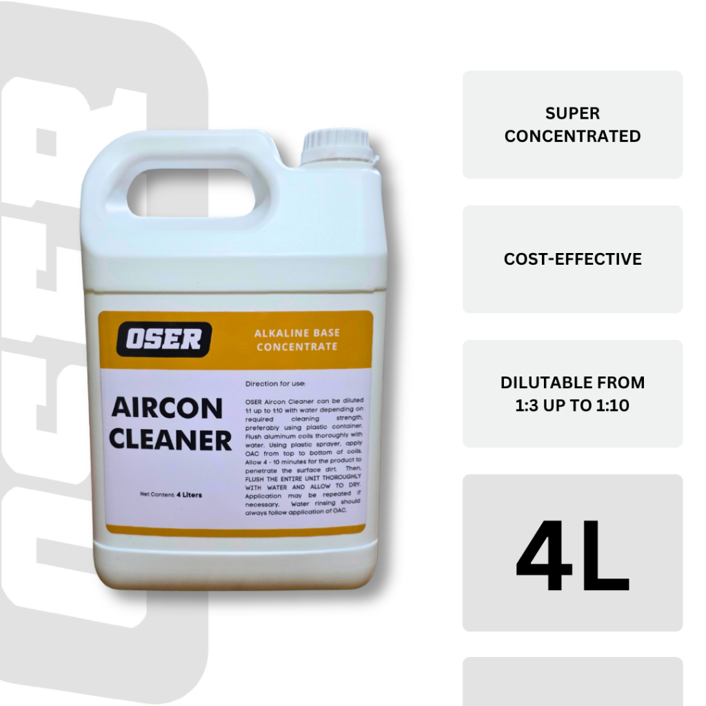 OSER Aircon Cleaner 4L – Super Concentrated Alkaline Formula ...