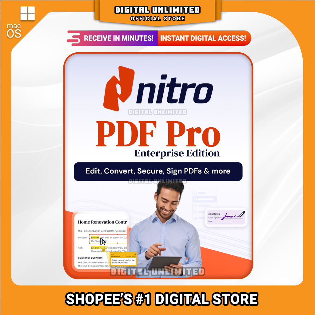 [Lifetime] Nitro PDF Pro Enterprise Latest for Windows & macOS | Shopee ...