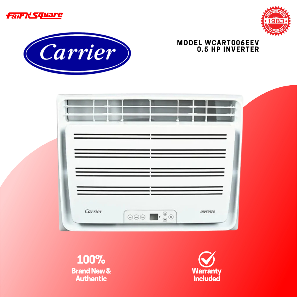 Carrier 0.5HP Window Type Optima Inverter Aircon - 2026 Model ...
