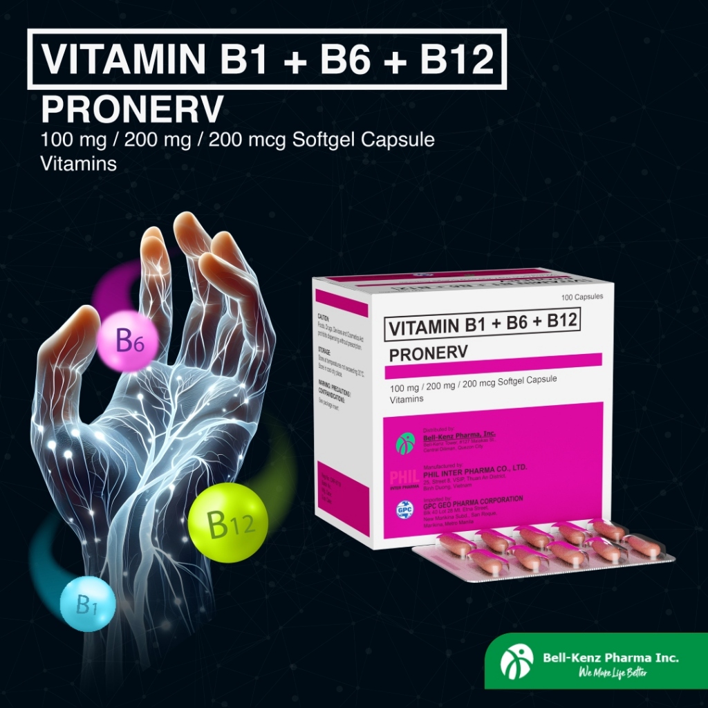 Pronerv Vitamin B Complex capsules for Nerve Health by Bell-Kenz ...
