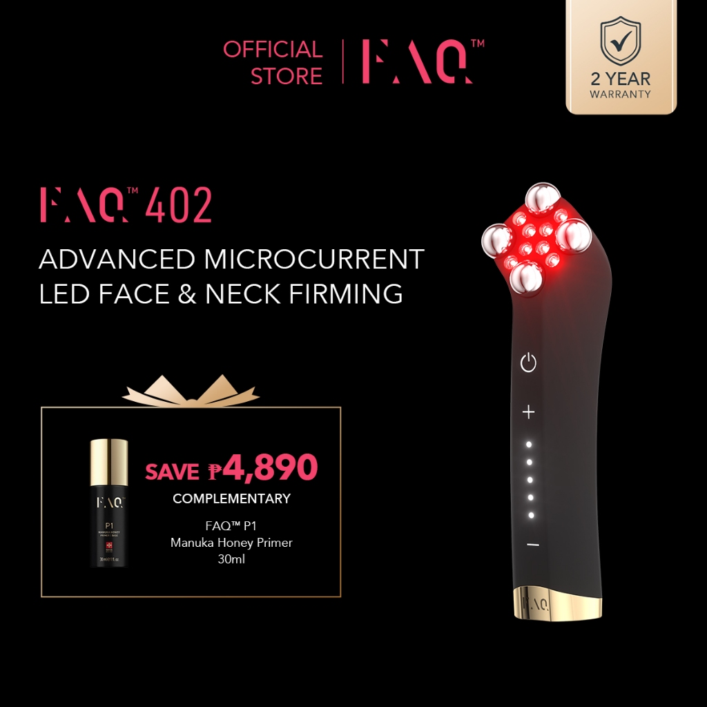 FOREO FAQ 402 Dual Microcurrent Face Lift Device - LED Face and Neck ...