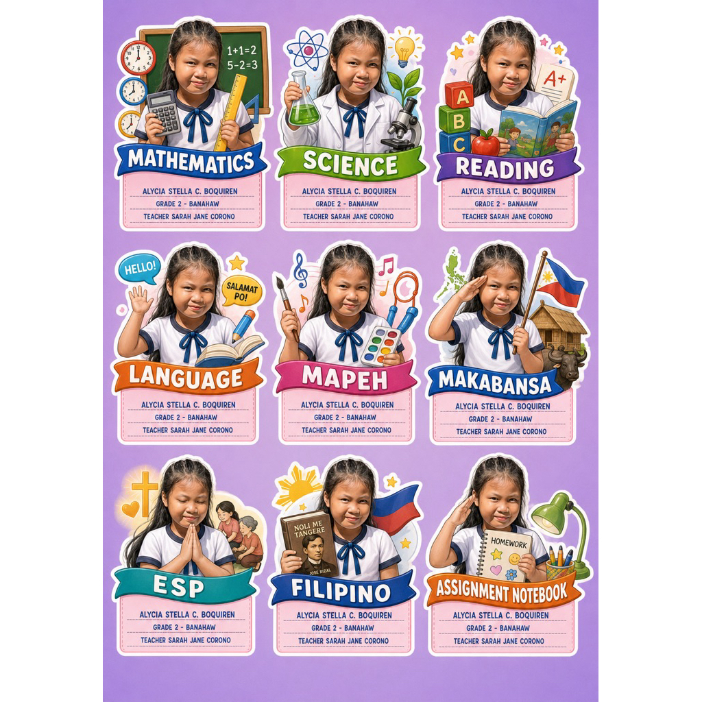 Personalized Subject Sticker | Shopee Philippines