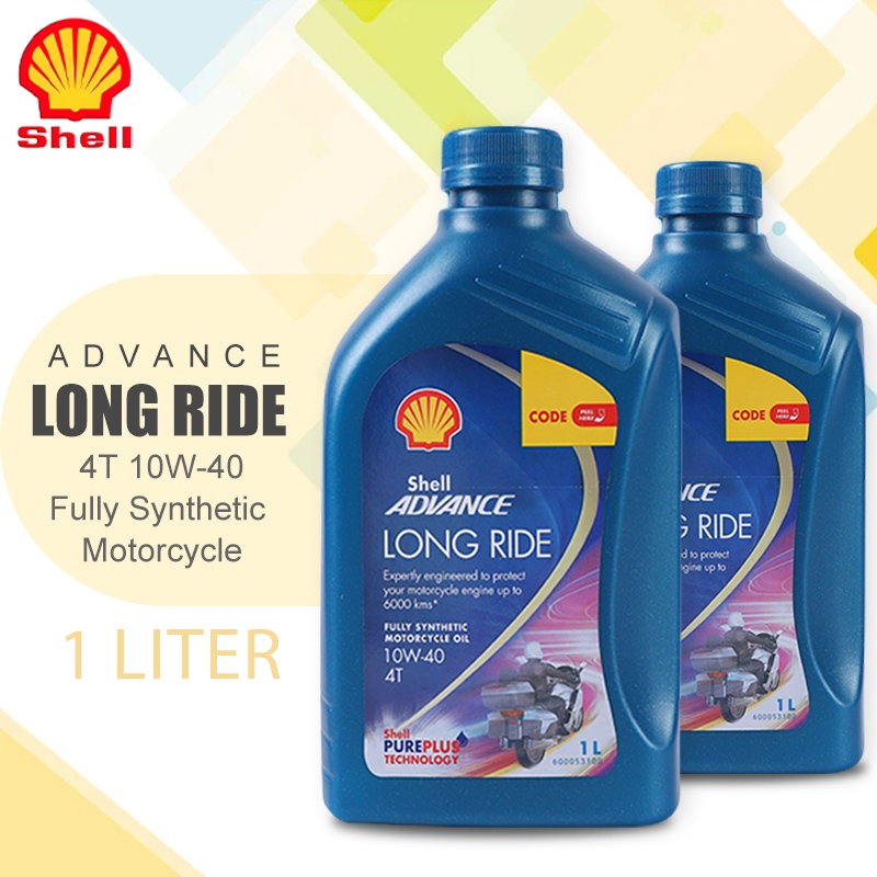 SHELL Advance Long Ride 10W-40 1L Fully Synthetic Scooter & Motorcycle ...