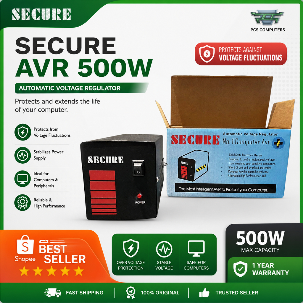 Secure AVR 500W Automatic Voltage Regulator for Desktop Computer PC ...