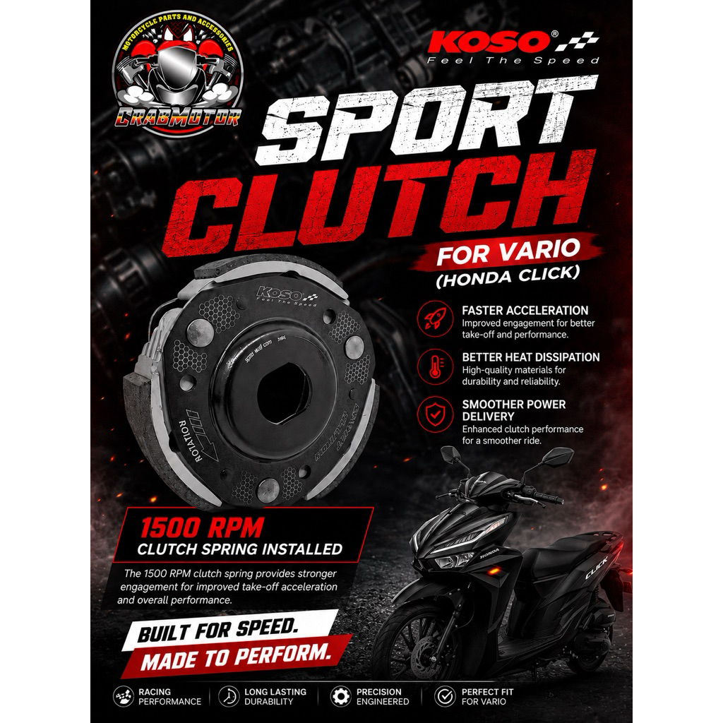 KOSO Sport Clutch / Racing Clutch Weight Assembly Click ADV PCX (1500 ...