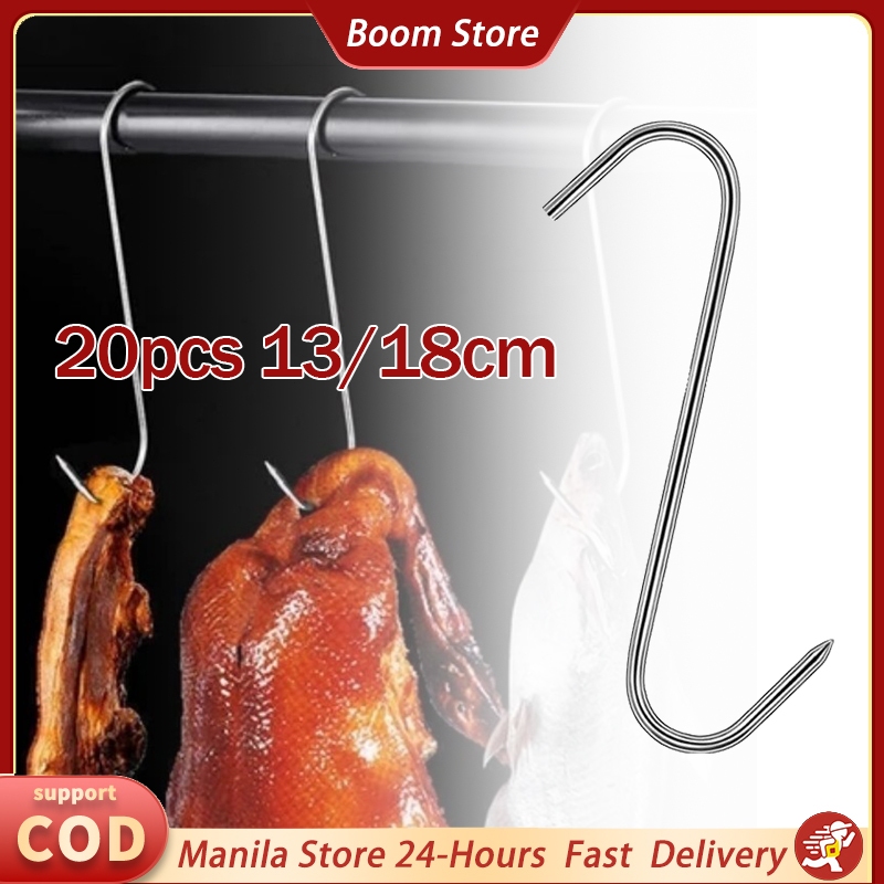 20Pcs S-Type Meat Hook Stainless Steel Hanging Meat Hook Heavy Duty ...